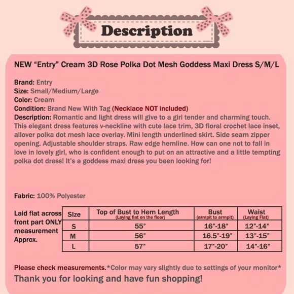 Last☝️3D Rose Lace Mesh Polka Dots Long Maxi Dress - Picture 8 of 8